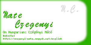 mate czegenyi business card