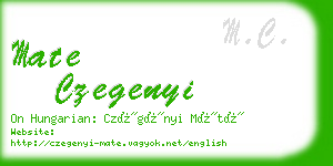 mate czegenyi business card